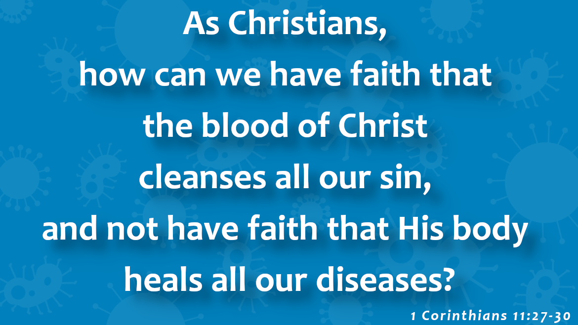 Faith For Salvation, But Not For Healing?